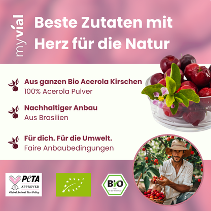 Organic Vitamin C Capsules from Acerola