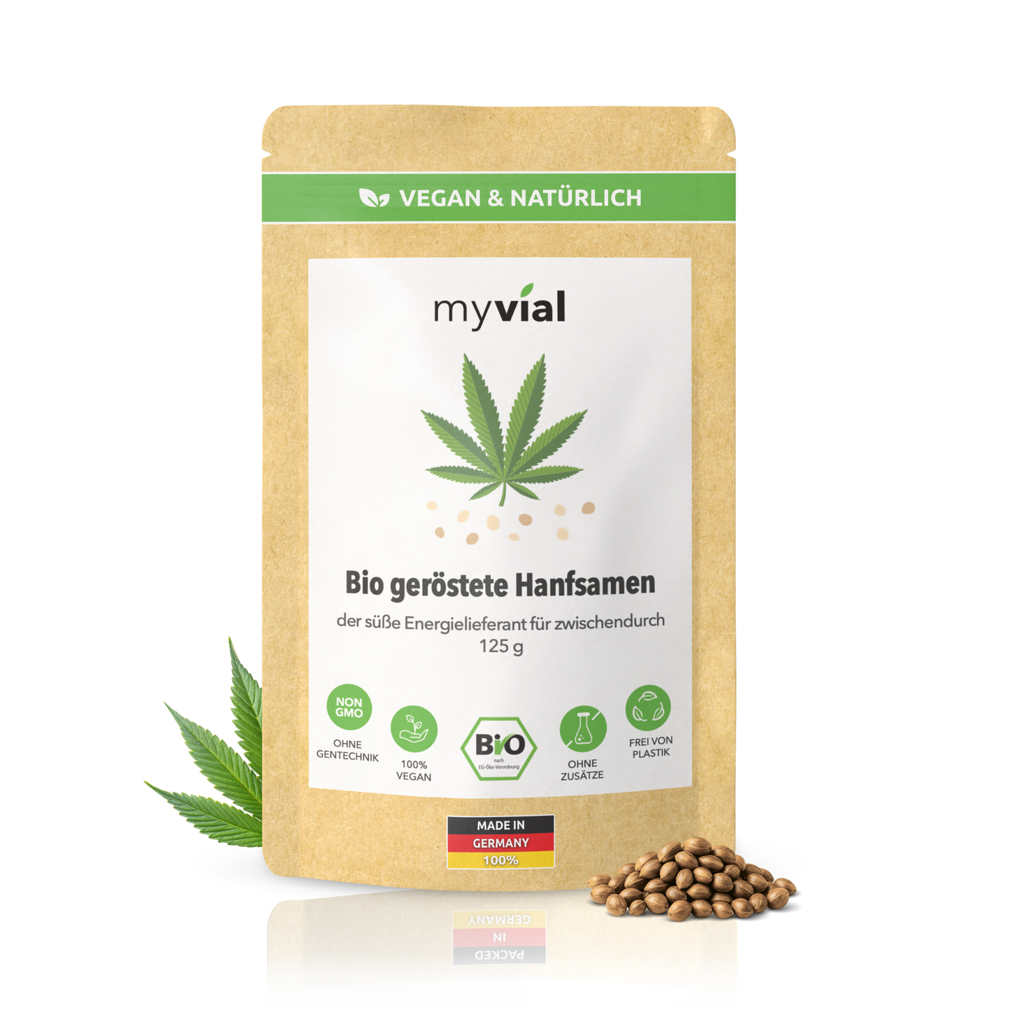 Organic roasted sweet hemp seeds