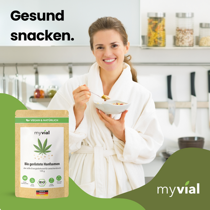 Organic roasted sweet hemp seeds