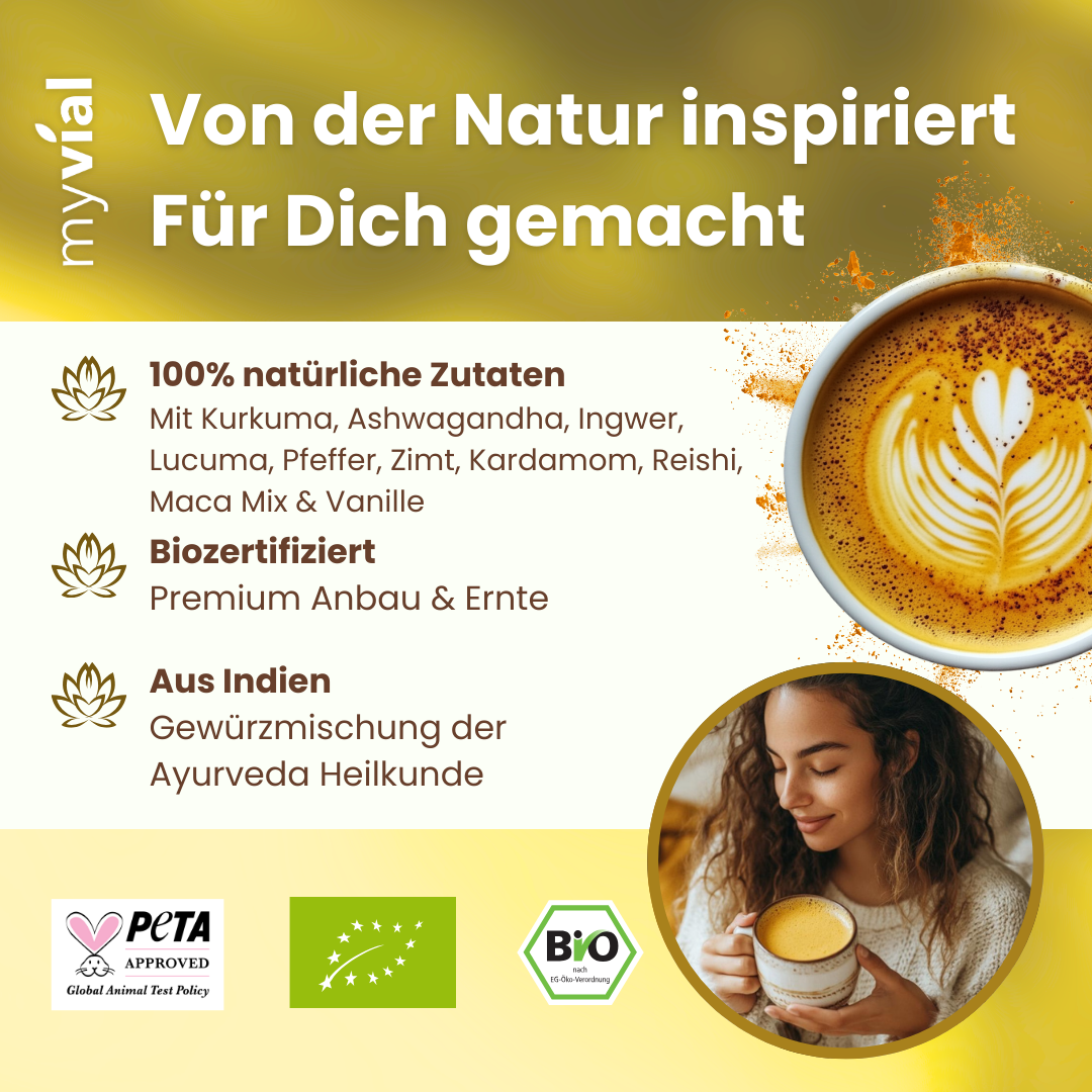 Organic Golden Milk Latte with 10 Ayurvedic Superfoods