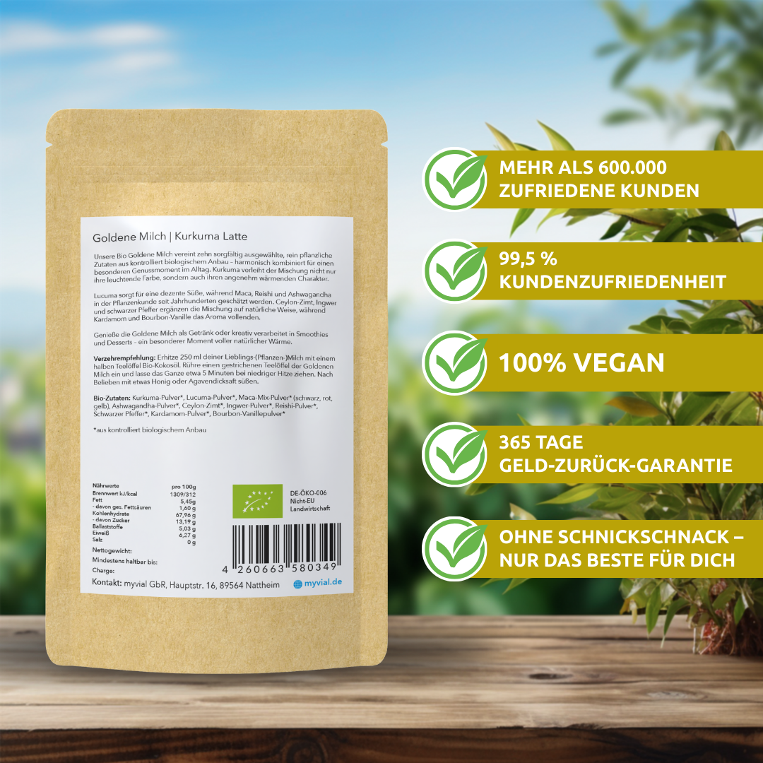 Organic Golden Milk Latte with 10 Ayurvedic Superfoods