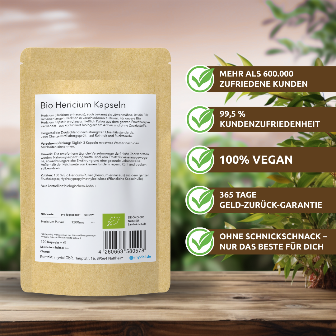 Organic Hericium Capsules Lion’s Mane