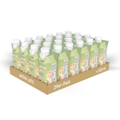 myvial Matcha Latte 24er-Pack, vierundzwanzig Trinkpäckchen à 330 ml